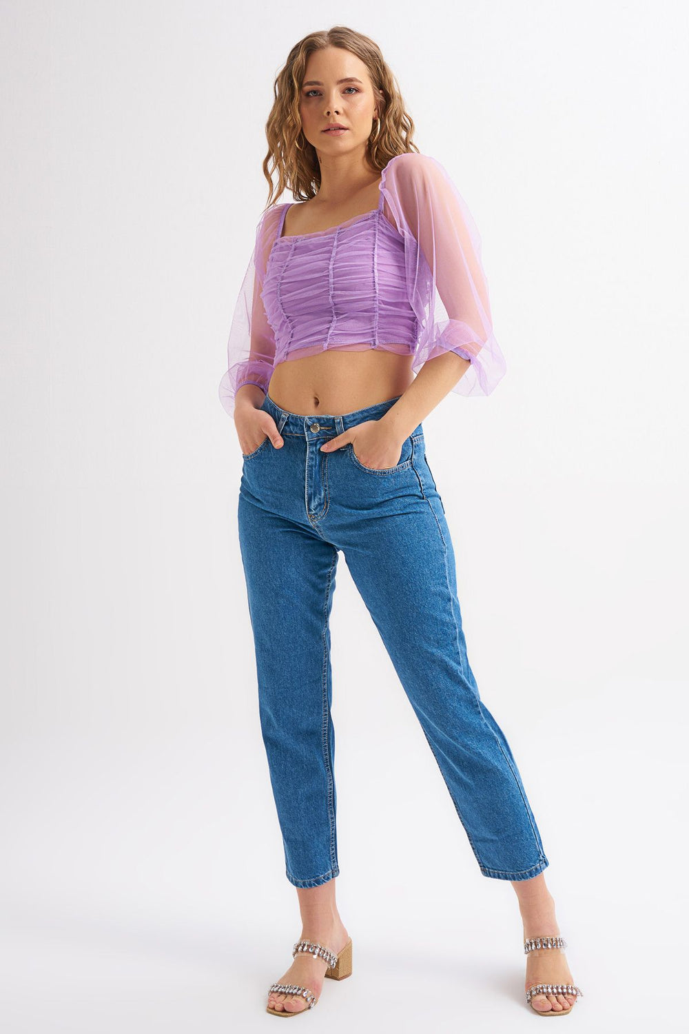 Gipeli Tulle Blouse Lilac