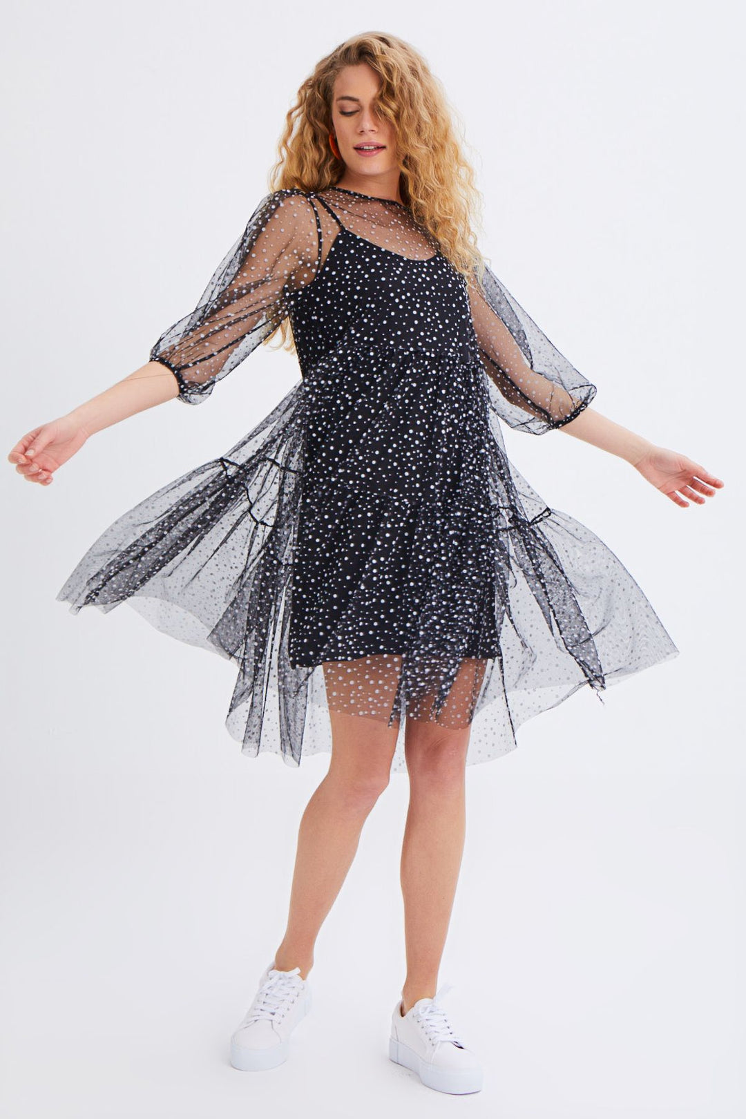 Long Sleeve Midi Dress Black