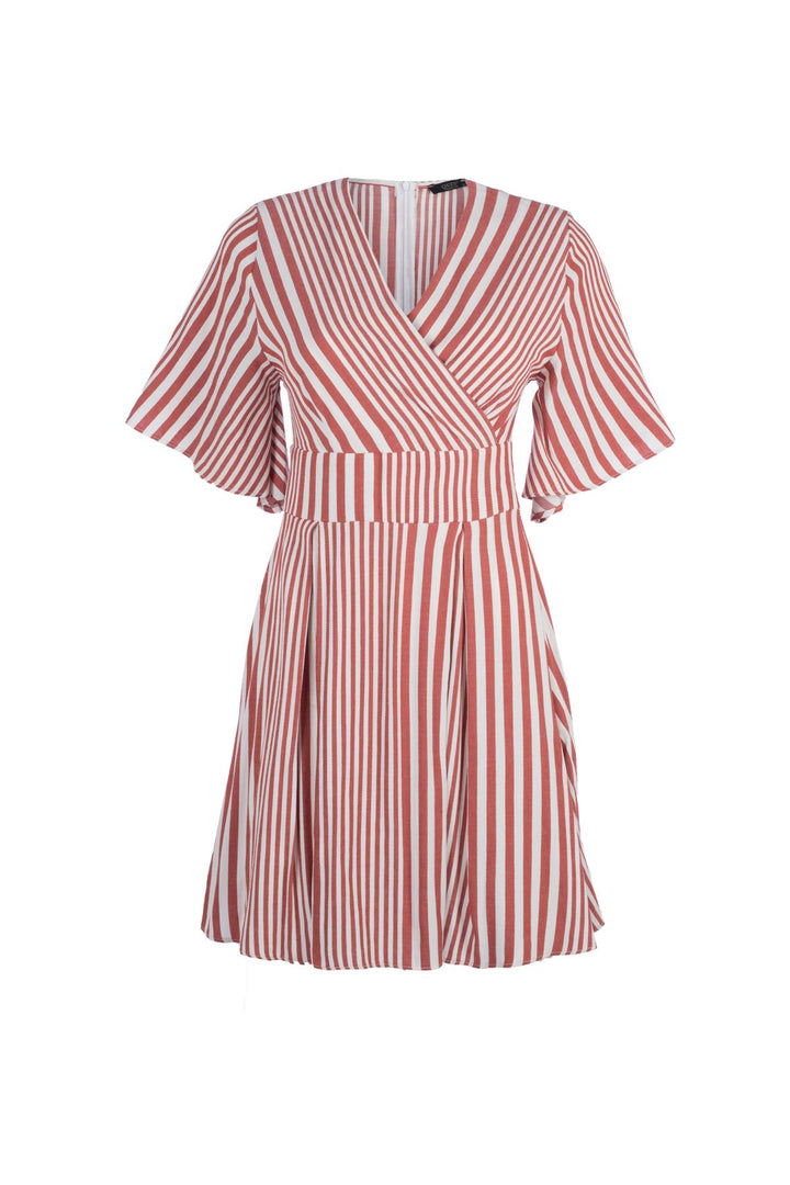 Striped Double Breasted Dress Tile