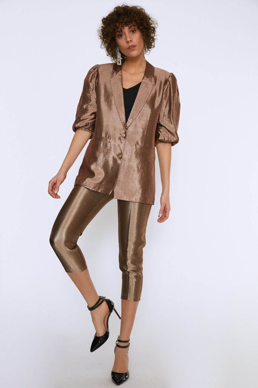 Balon Kol Fleto Cepli Ceket Vizon