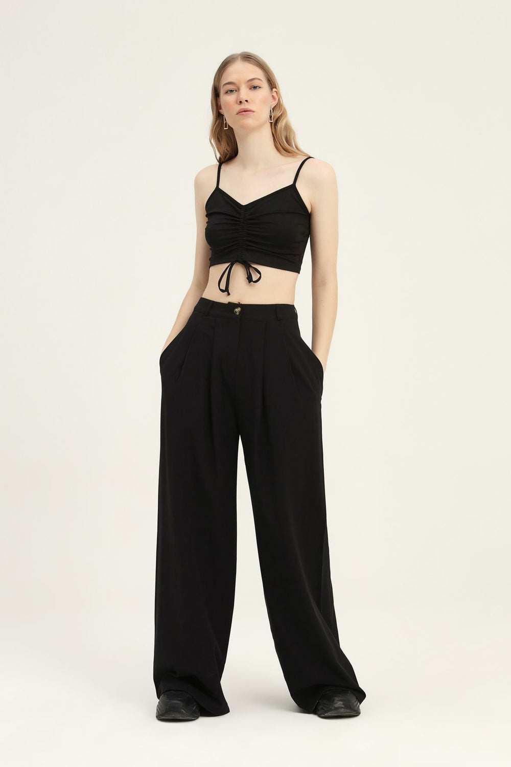 Cepli Palazzo Pantolon Siyah