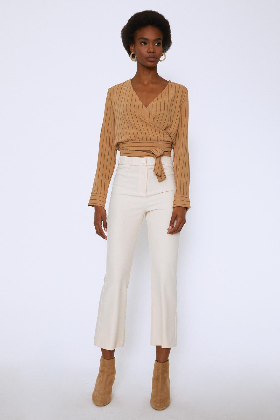 Flared Trousers Bone
