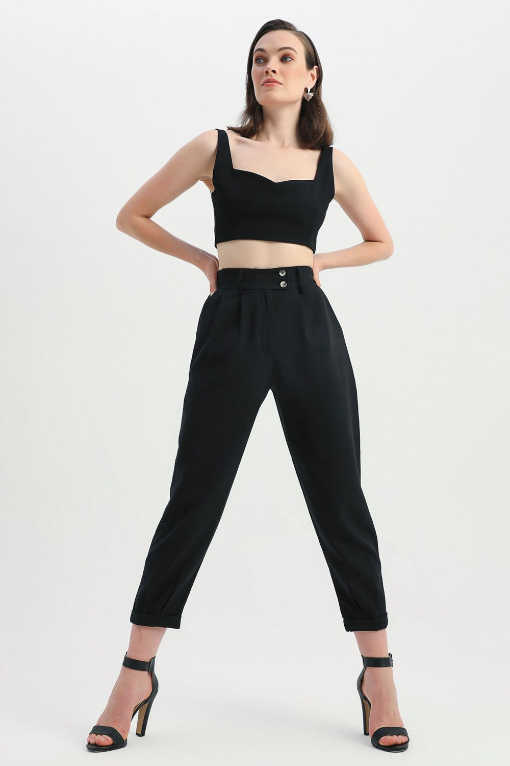 Duble Paça Pantolon Siyah