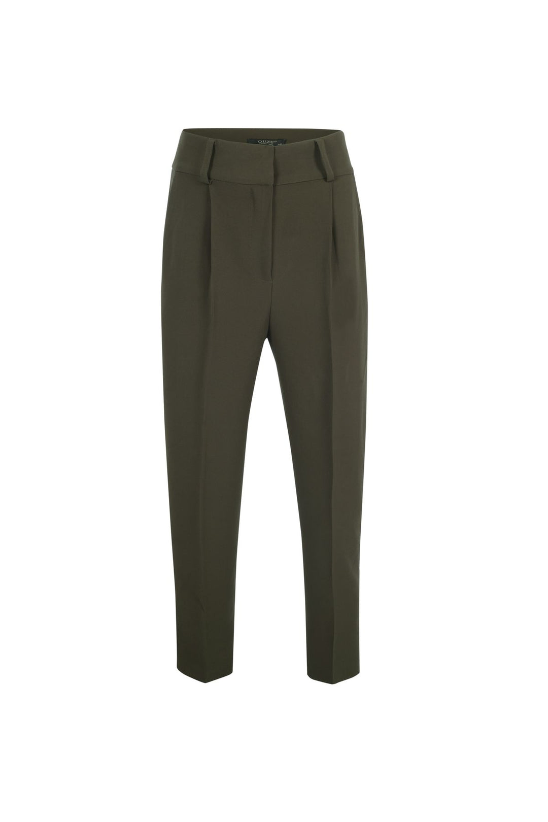 Yüksel Bel Kumaş Pantolon Haki