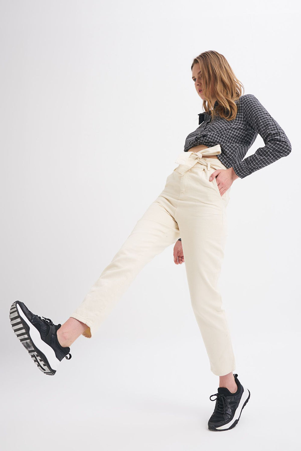 Kemerli Mom Jean Kemik