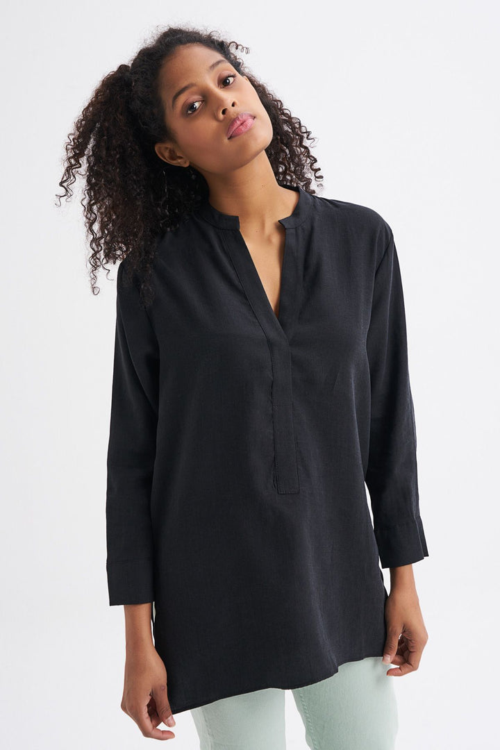 Hakim Yaka Gömlek Siyah