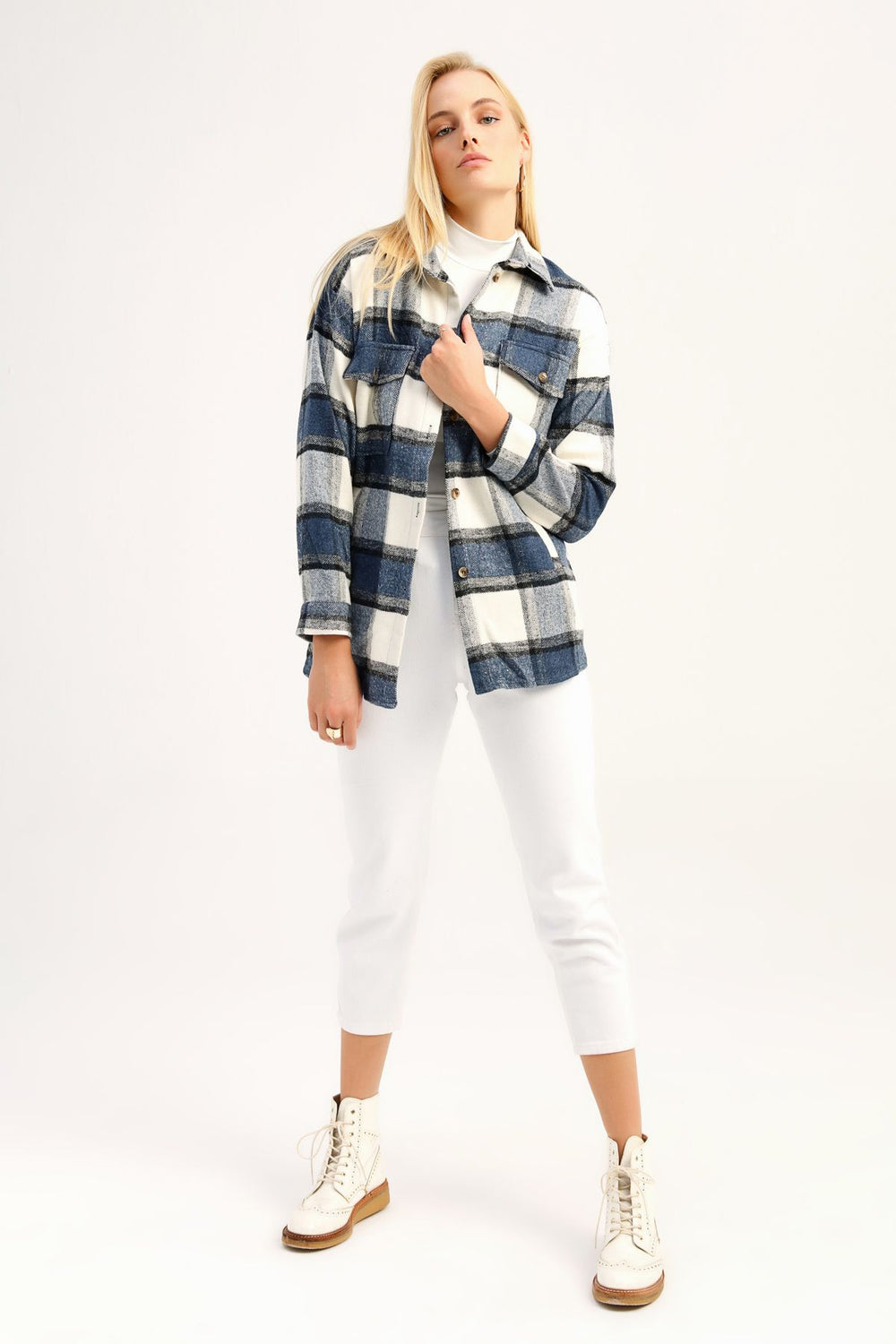 Two Pocket Lumberjack Shirt Indigo