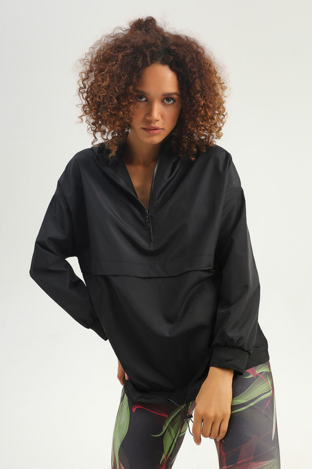 Hooded Pocket Raincoat Black