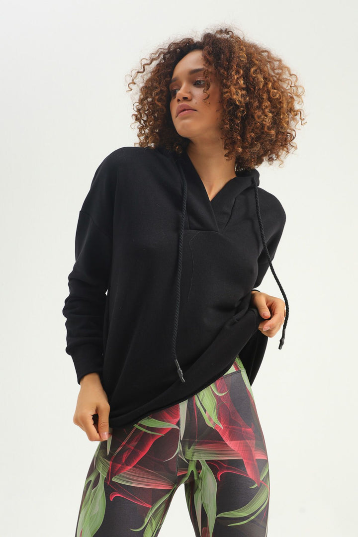 Hooded Oversize Sweatshirt Black