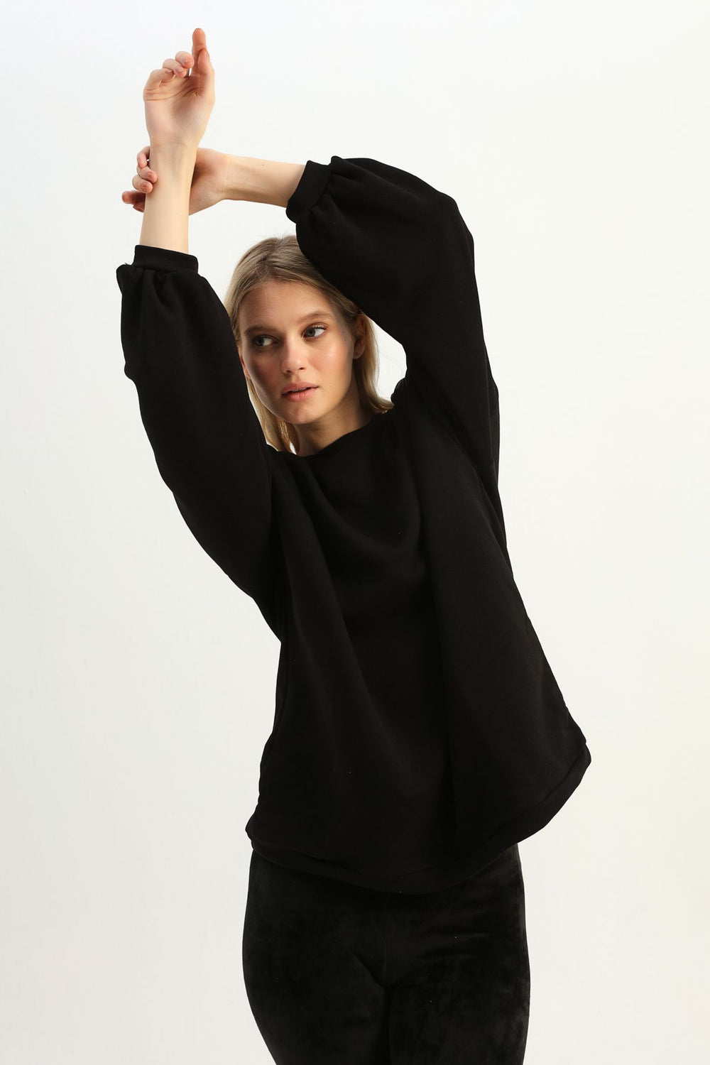 Oversize Long Sweatshirt Black