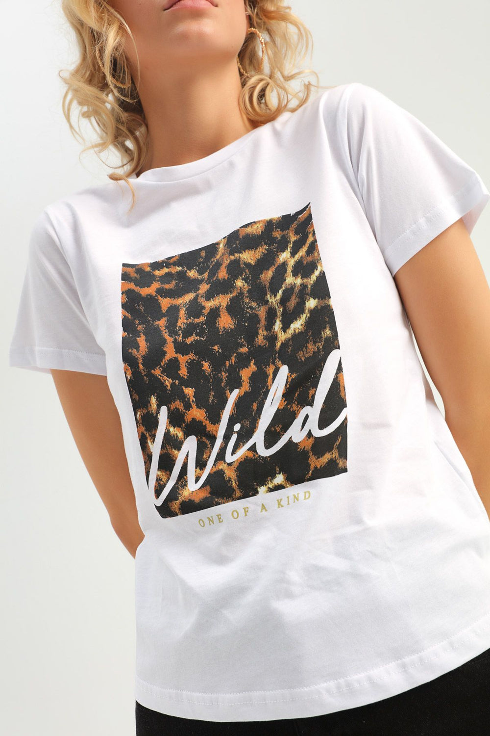 Baskılı Tişört Beyaz