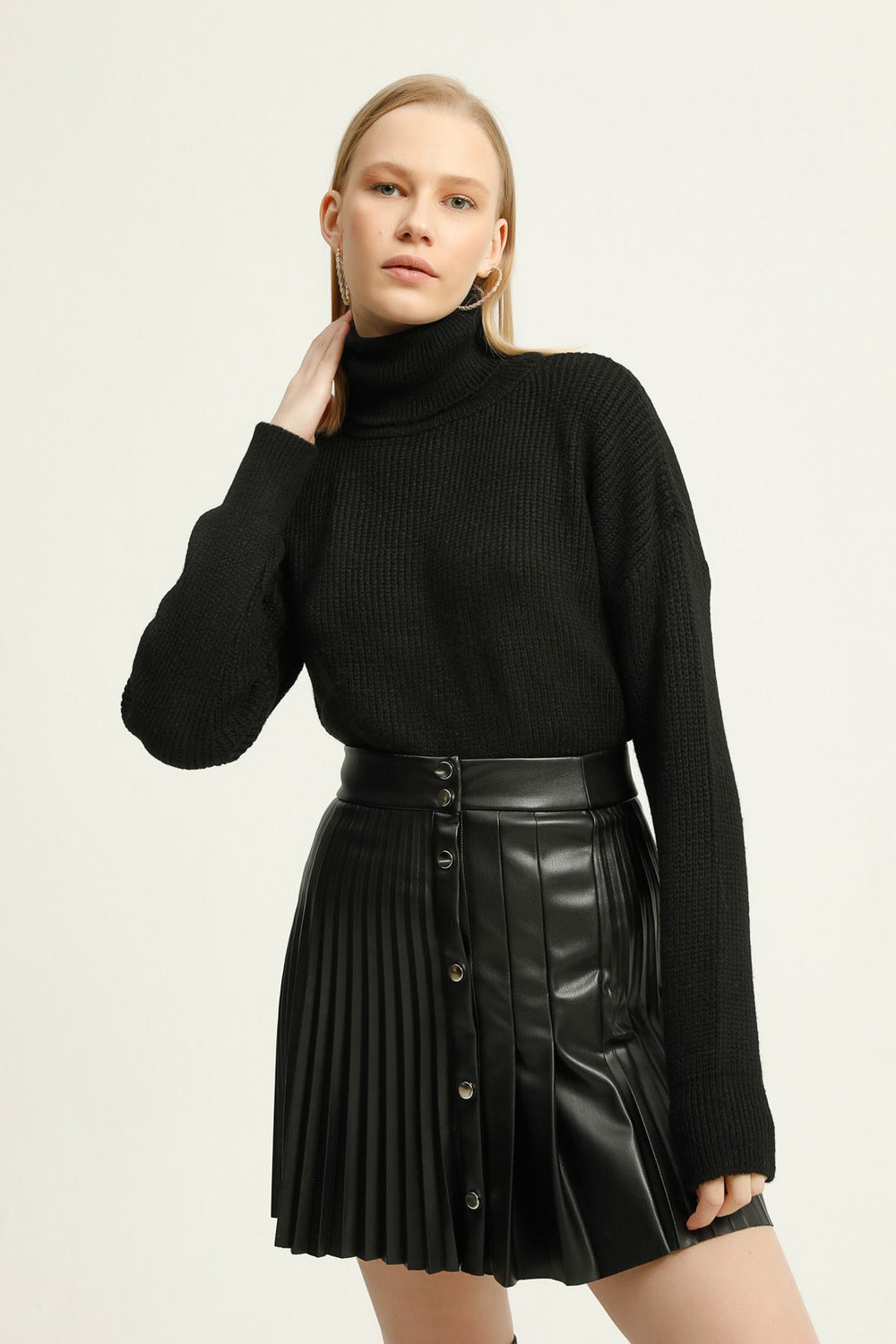 Turtleneck Sweater Black