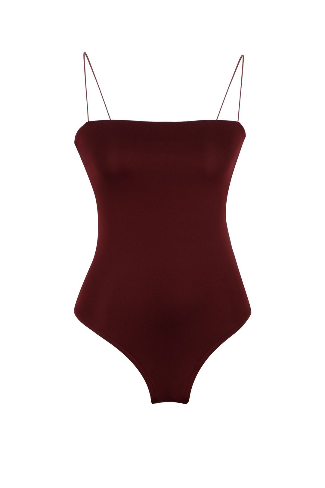 Thin Strap Bodysuit Claret Red