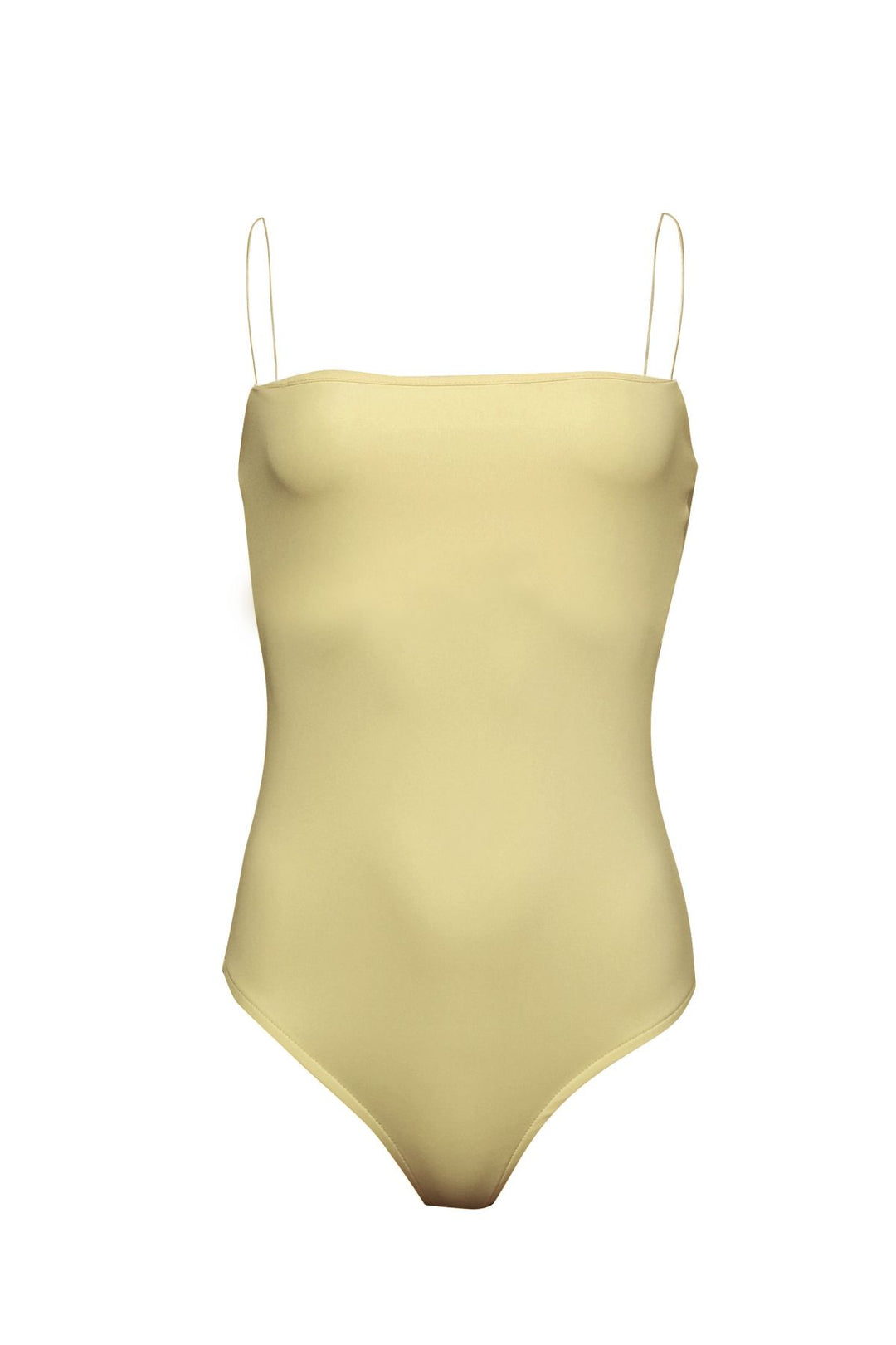 Slim Strap Bodysuit Light Yellow