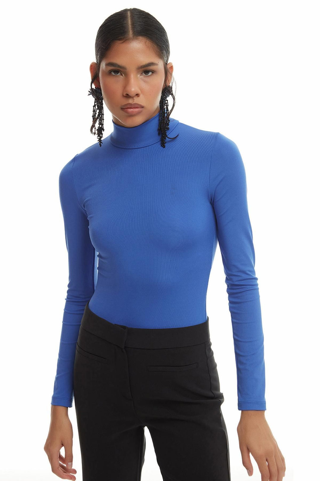 Turtleneck Bodysuit Dark Blue
