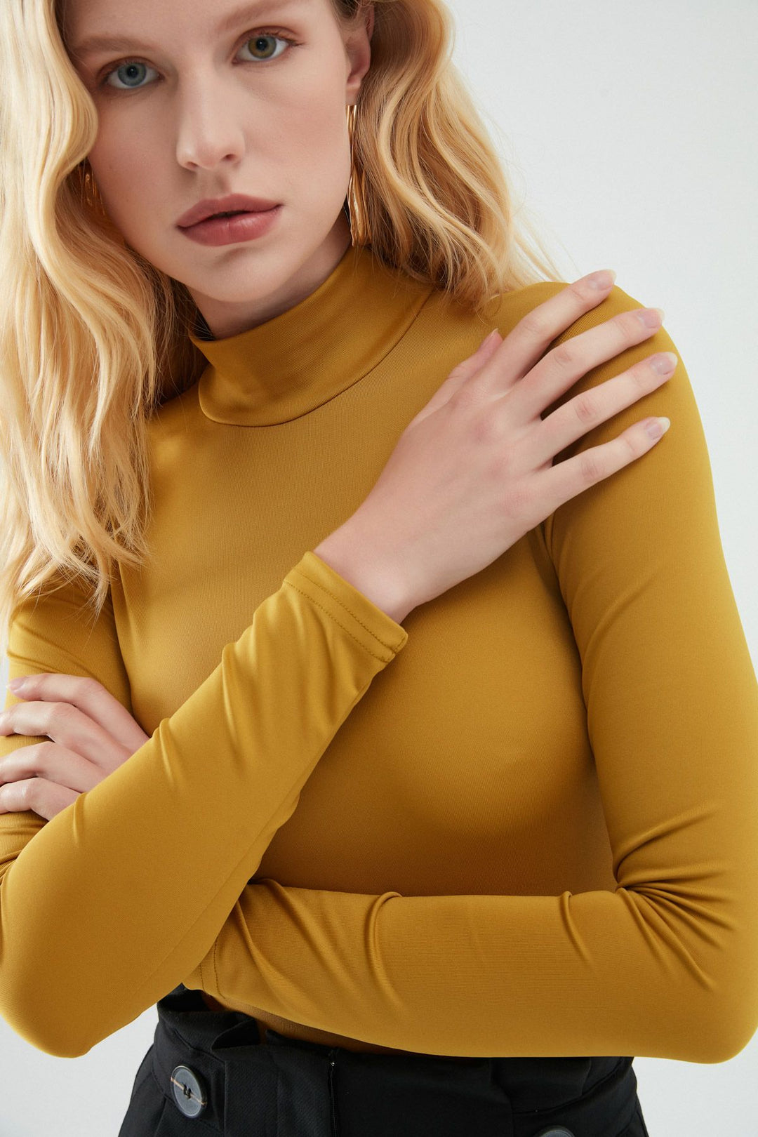 Turtleneck Bodysuit Olive