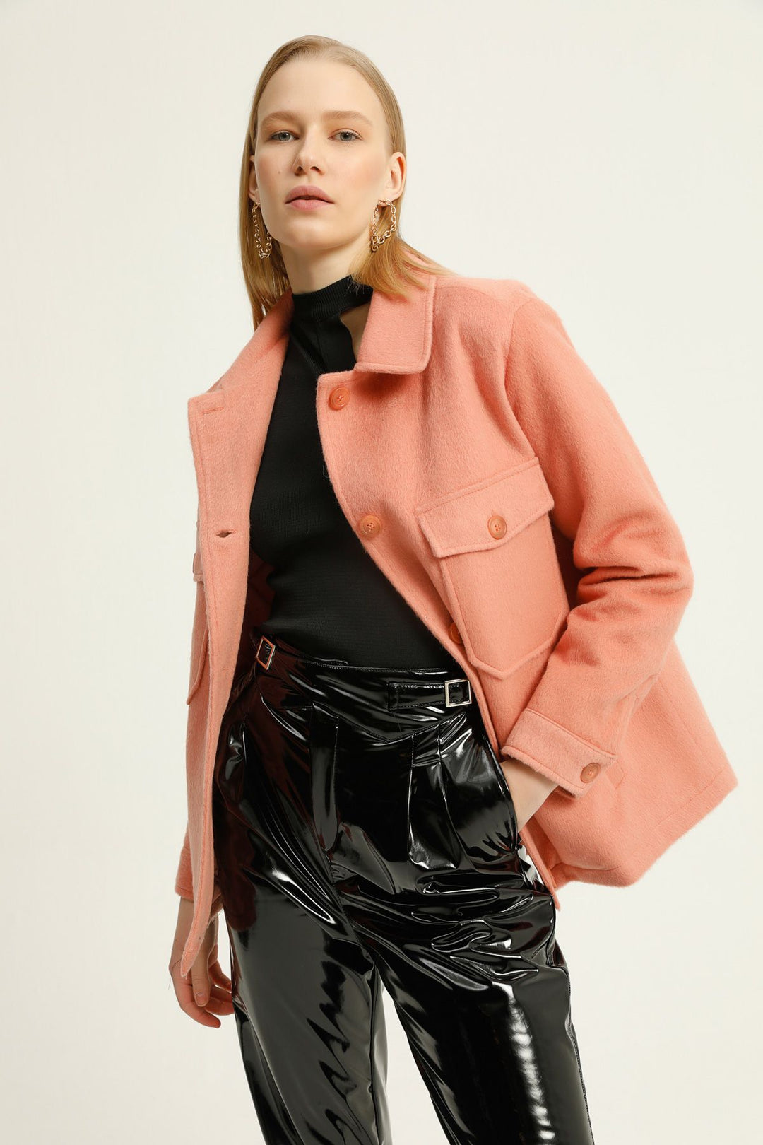 Big Pocket Coat Pink