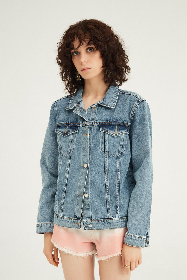 Cepli Kot Ceket Açık Mavi