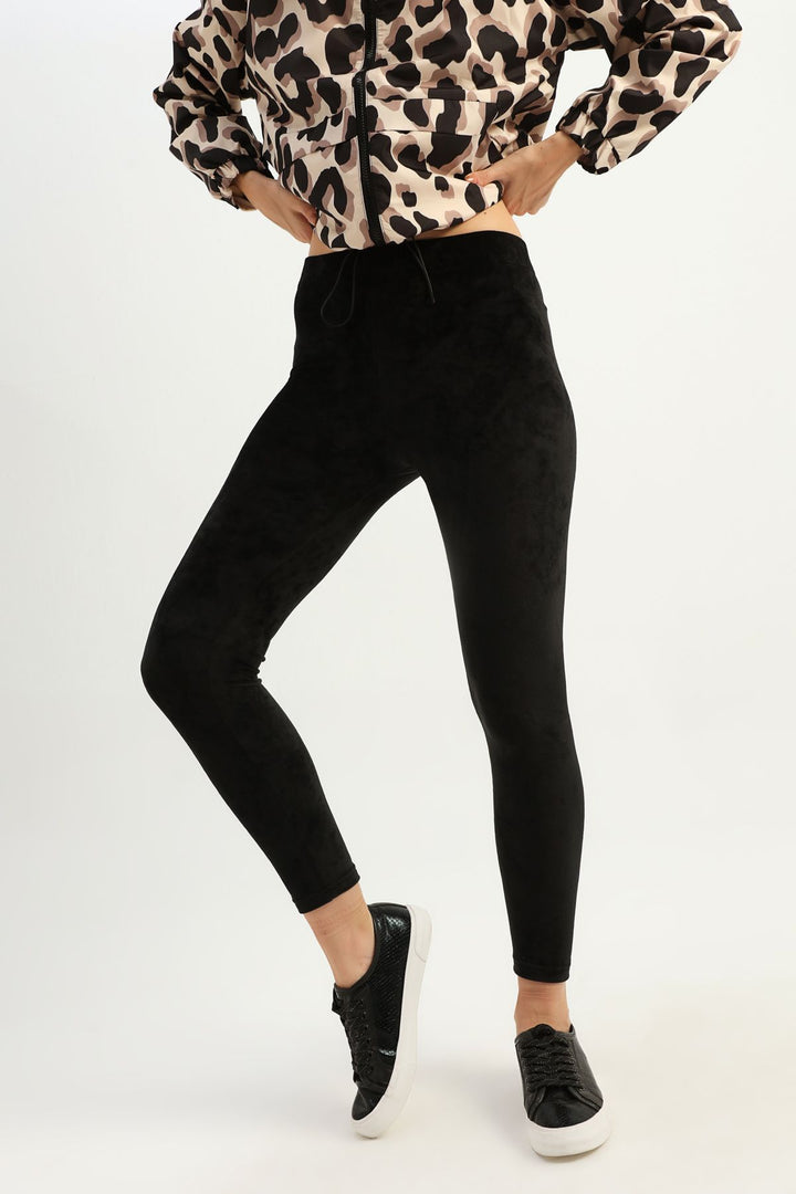 Velvet Leggings Black