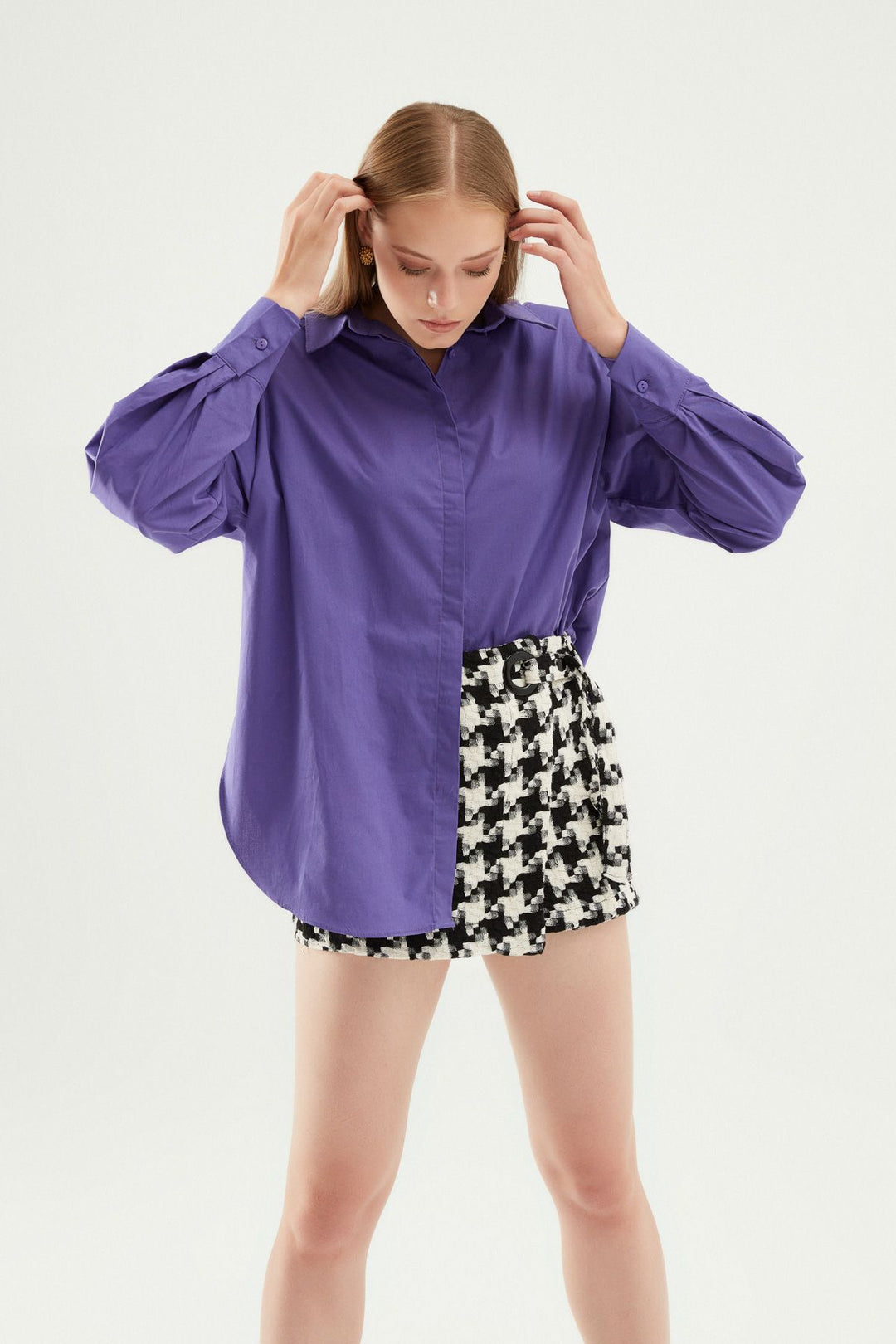 Oversize Basic Shirt Purple