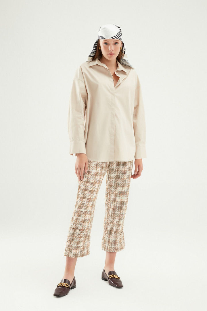 Oversize Basic Shirt Stone