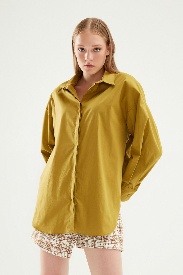 Oversize Basic Shirt Olive