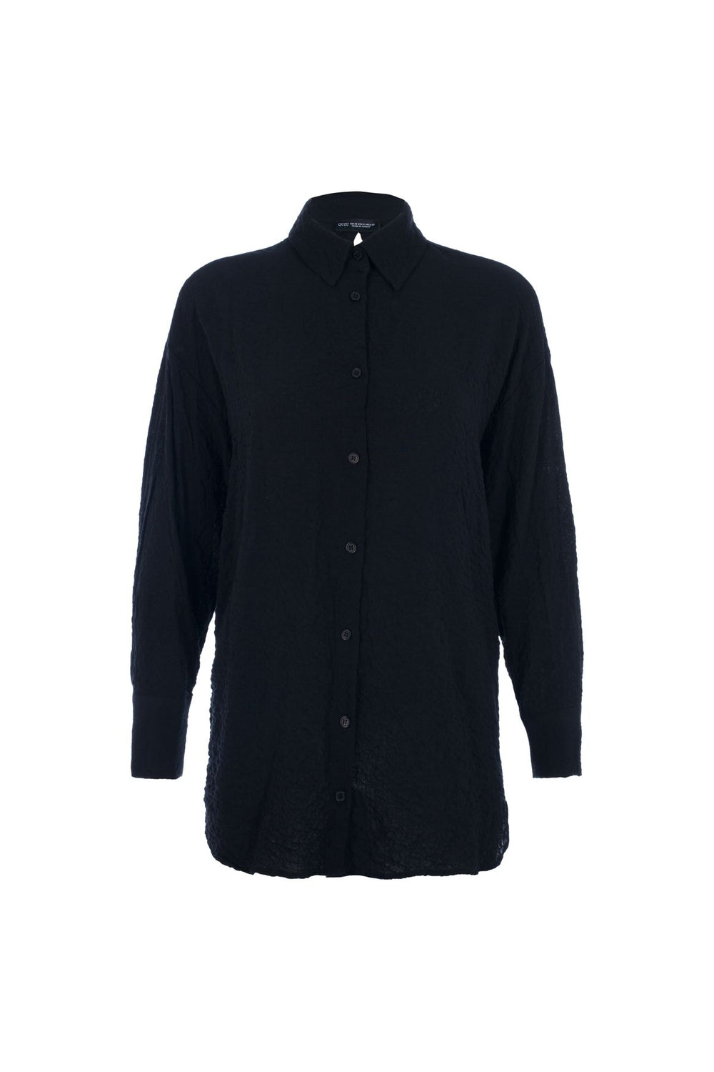 Oversize Back Detailed Shirt Black