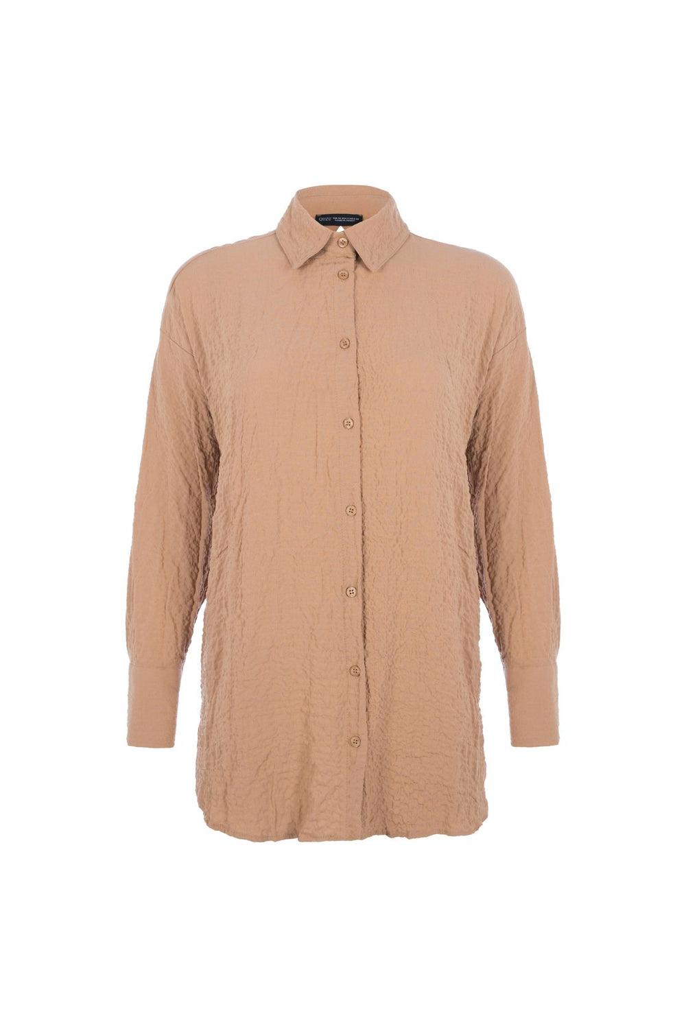 Oversize Back Detailed Shirt Camel