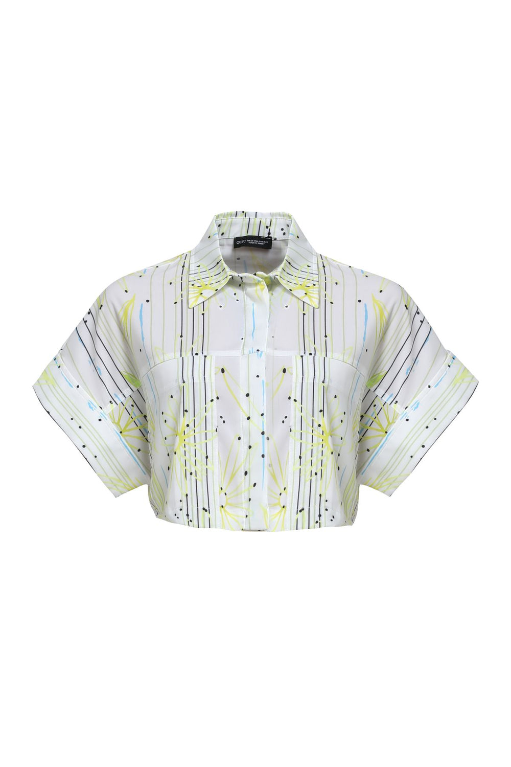 Striped Crop Shirt Yellow