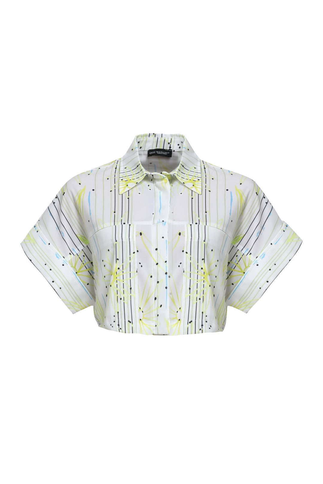 Striped Crop Shirt Yellow