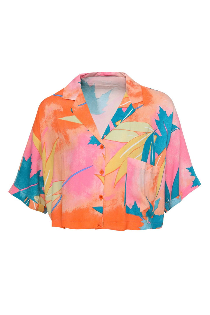 Patterned Bandana Shirt Orange