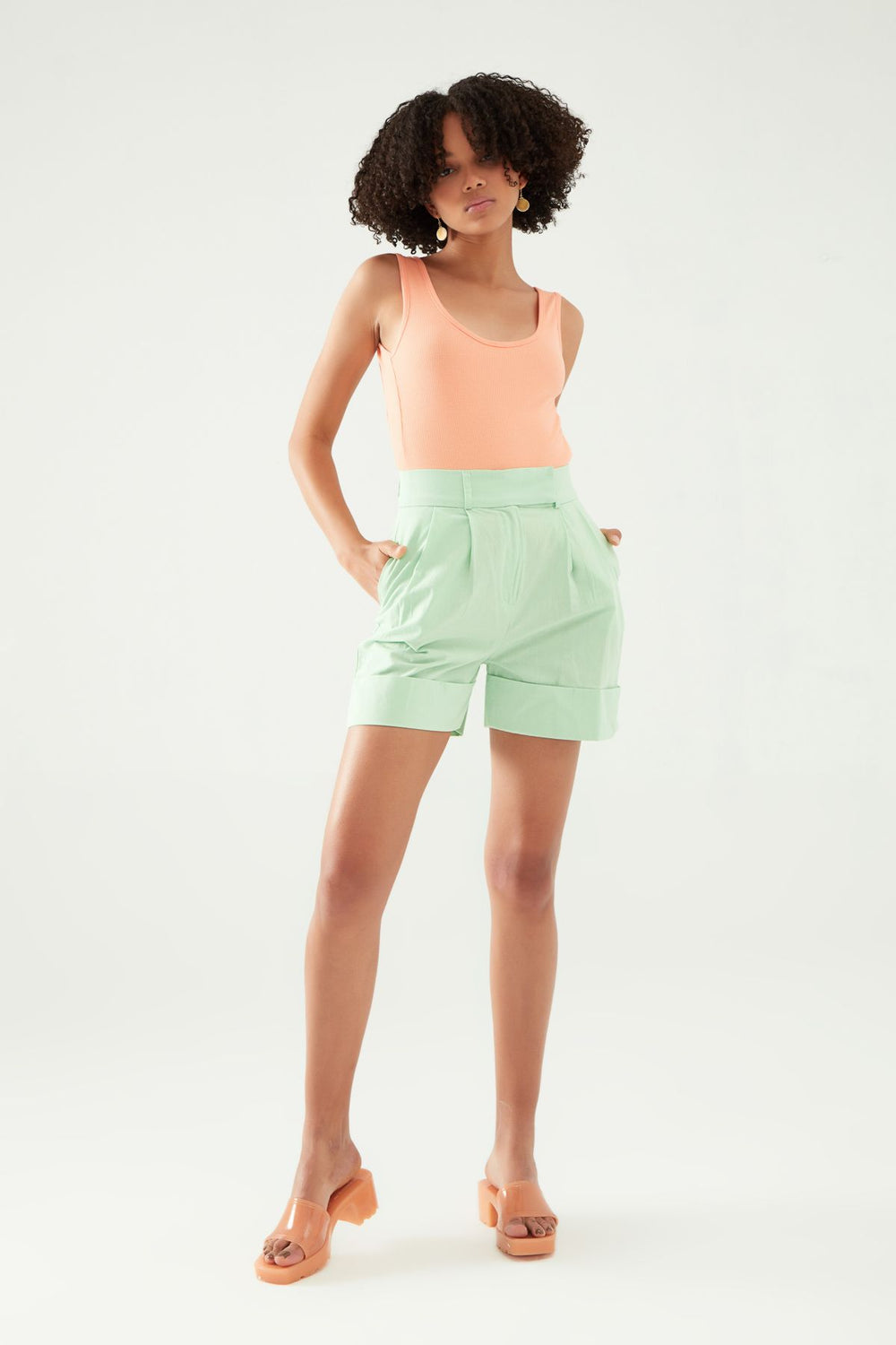Double Leg Shorts Green