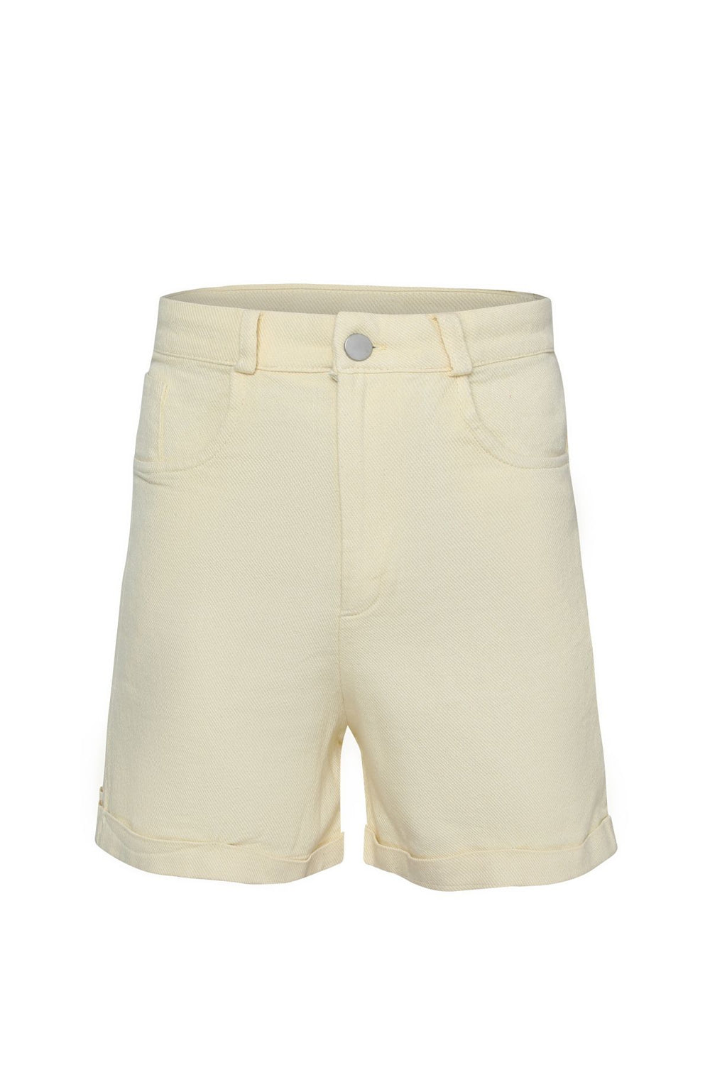 Gabardin Duble Paça Şort Sarı