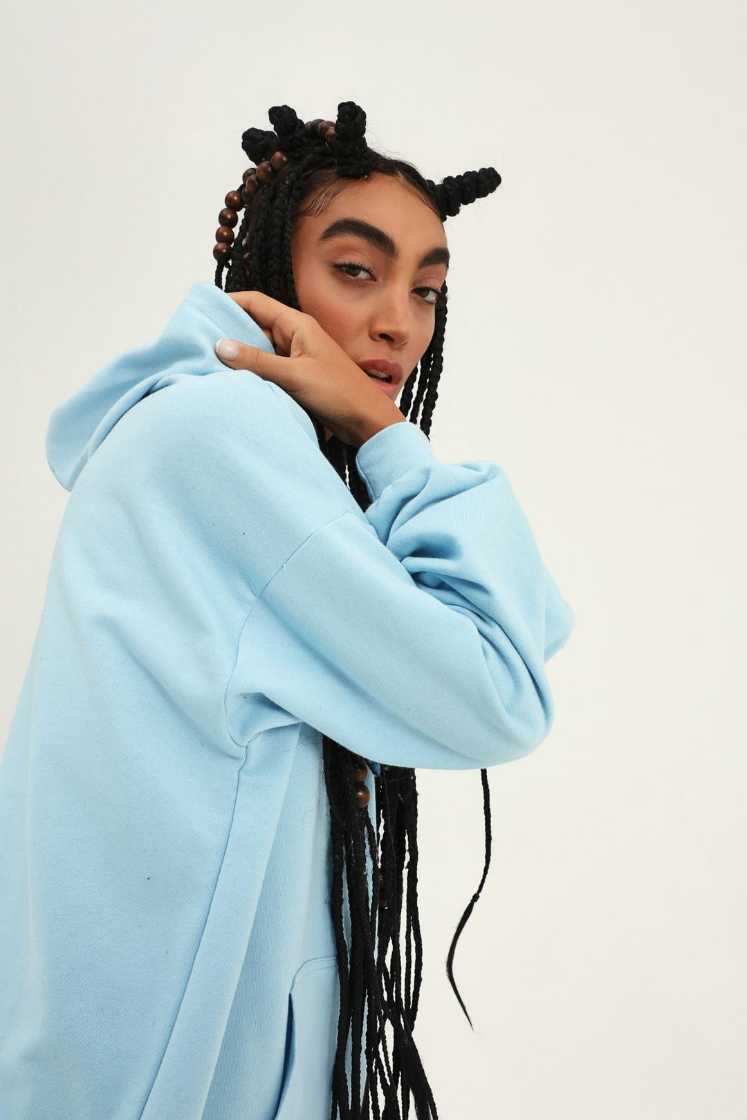 Kangaroo Pocket Hoodie Sweatshirt Blue