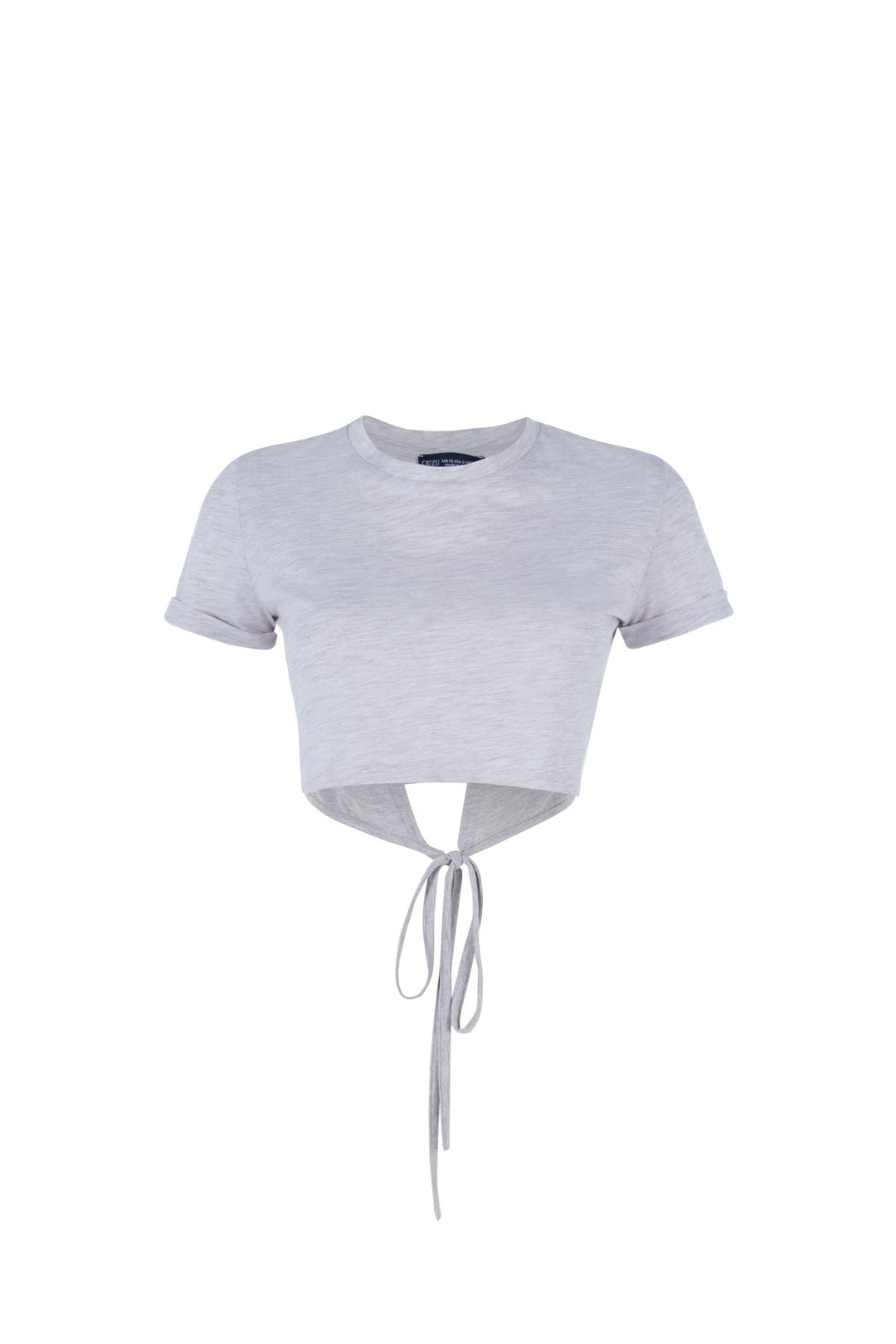 Arkası Bağlamalı Tişört Bej