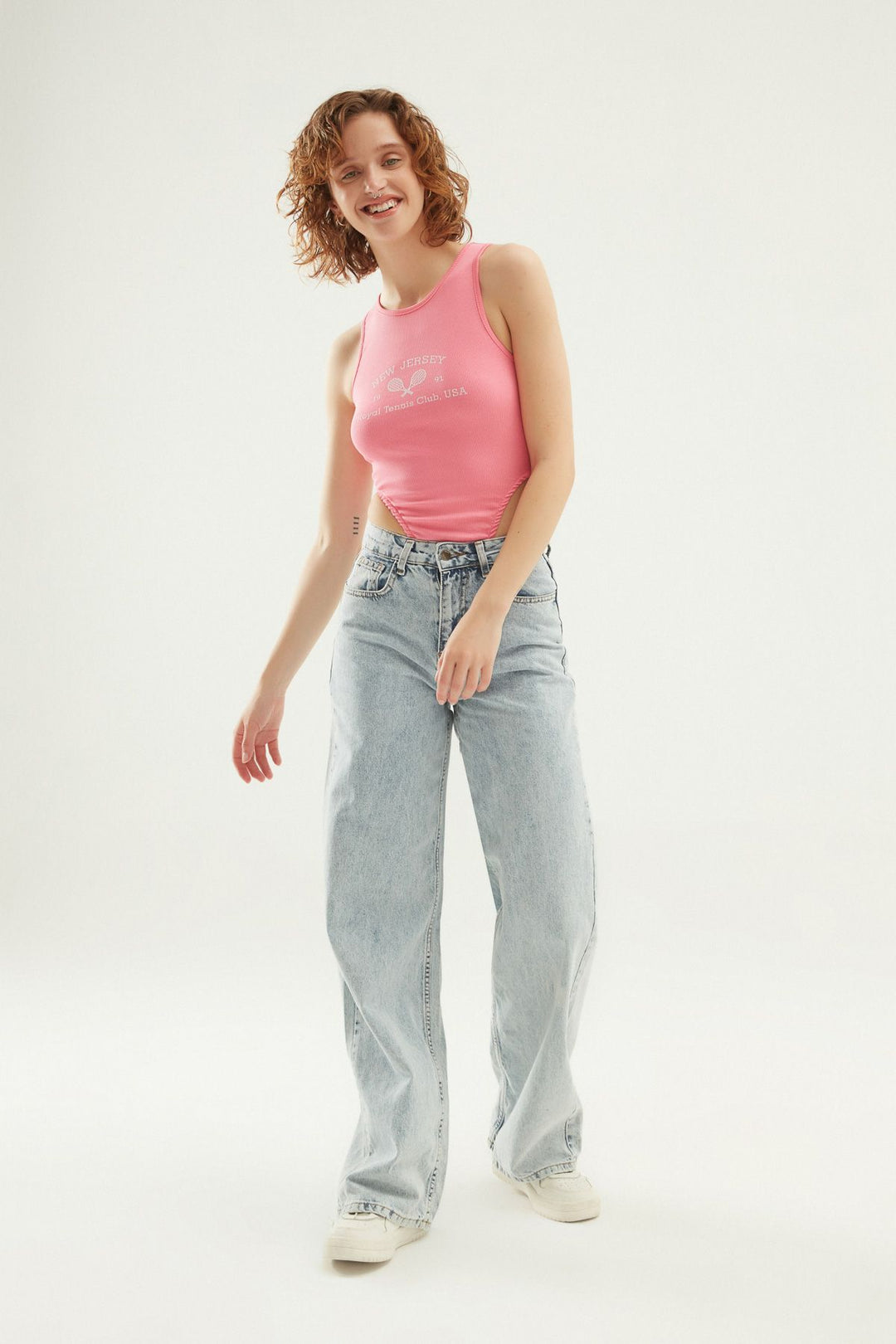 Printed Bodysuit Candy Pink