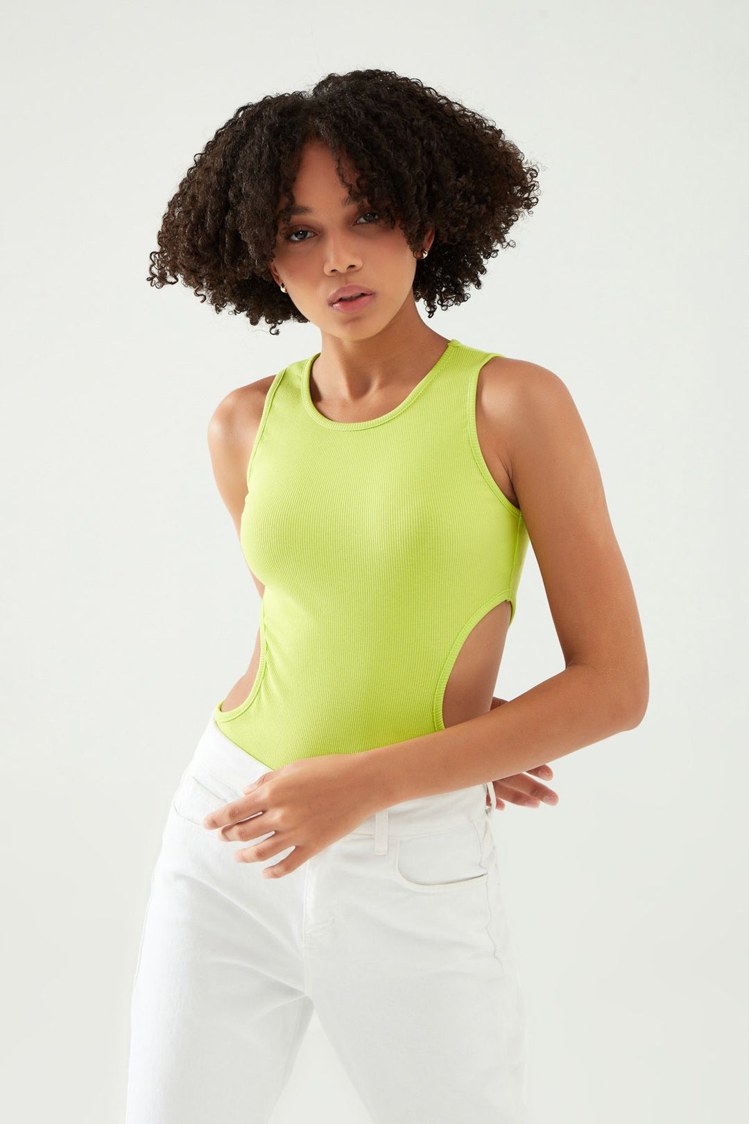 Decollete Detailed Bodysuit Green