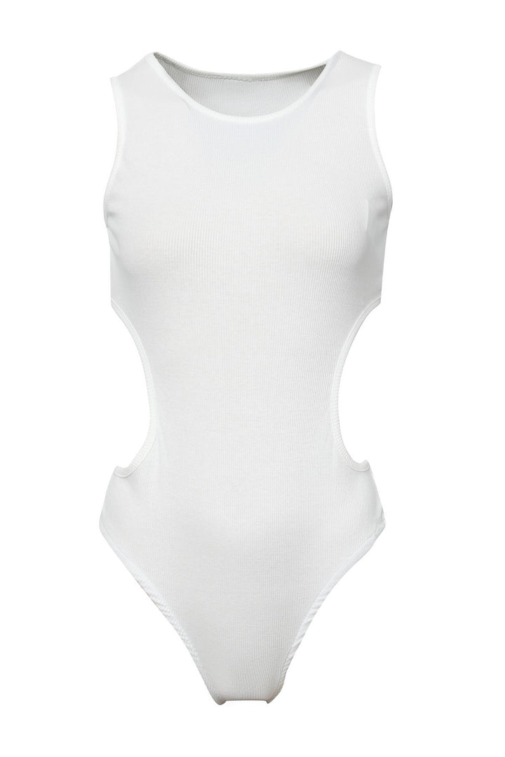 Decollete Detailed Bodysuit White