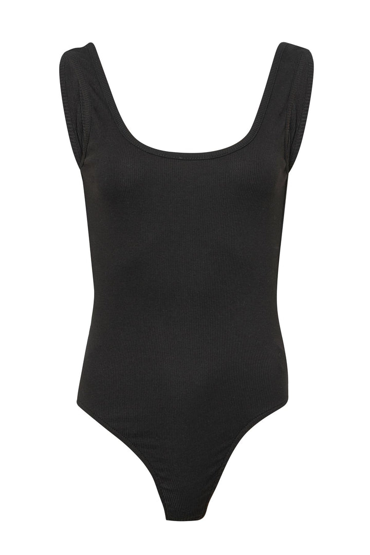 Low Back Strap Bodysuit Black