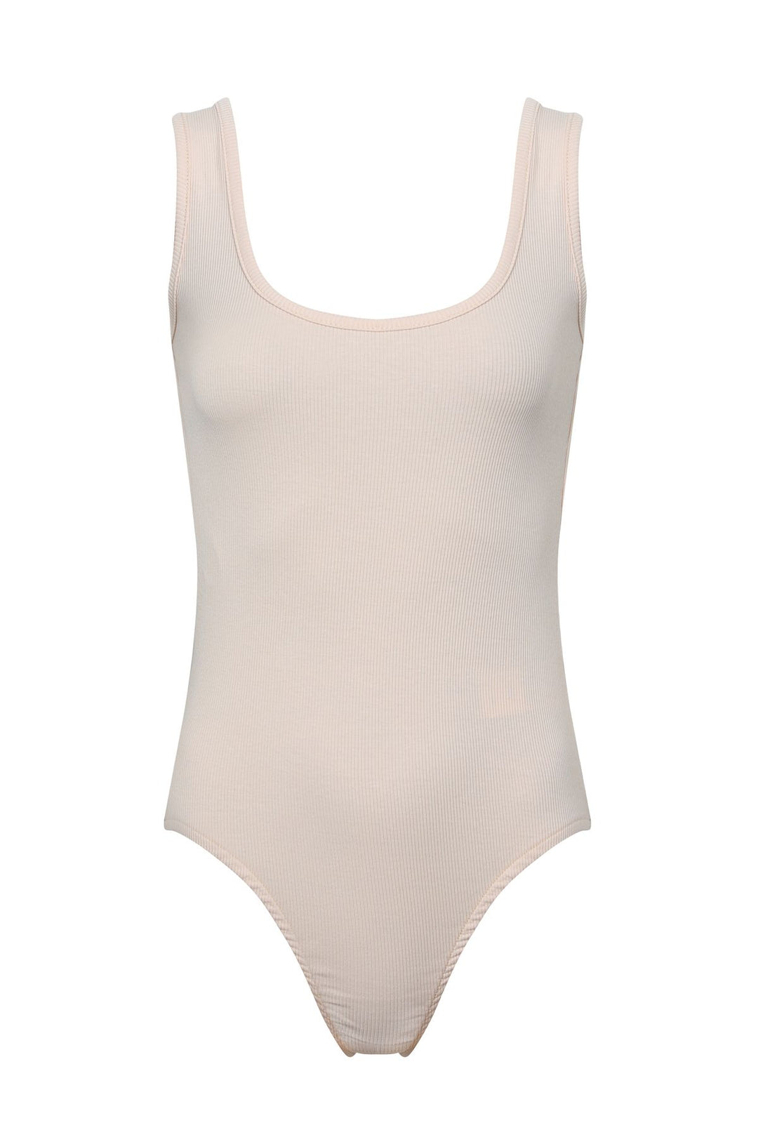 Low Back Strap Bodysuit Beige
