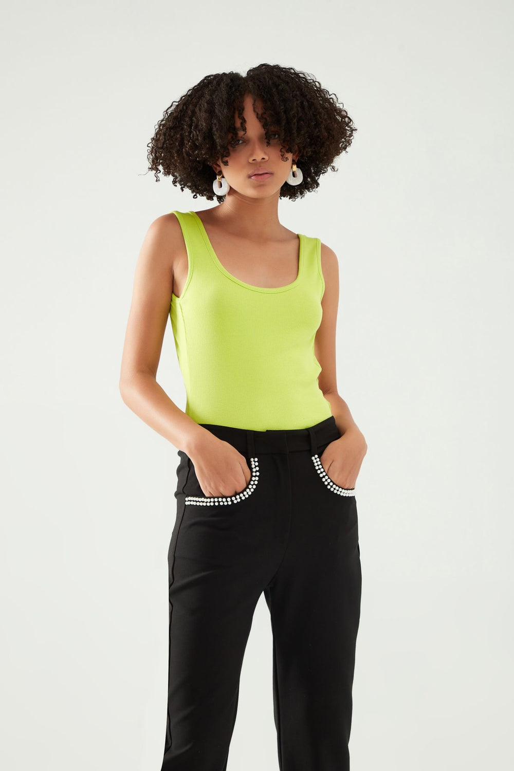 Low Back Strap Bodysuit Green