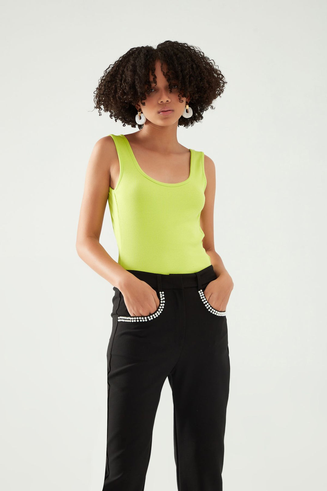 Low Back Strap Bodysuit Green