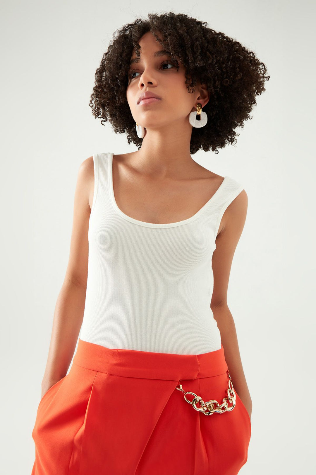 Low Back Strap Bodysuit White