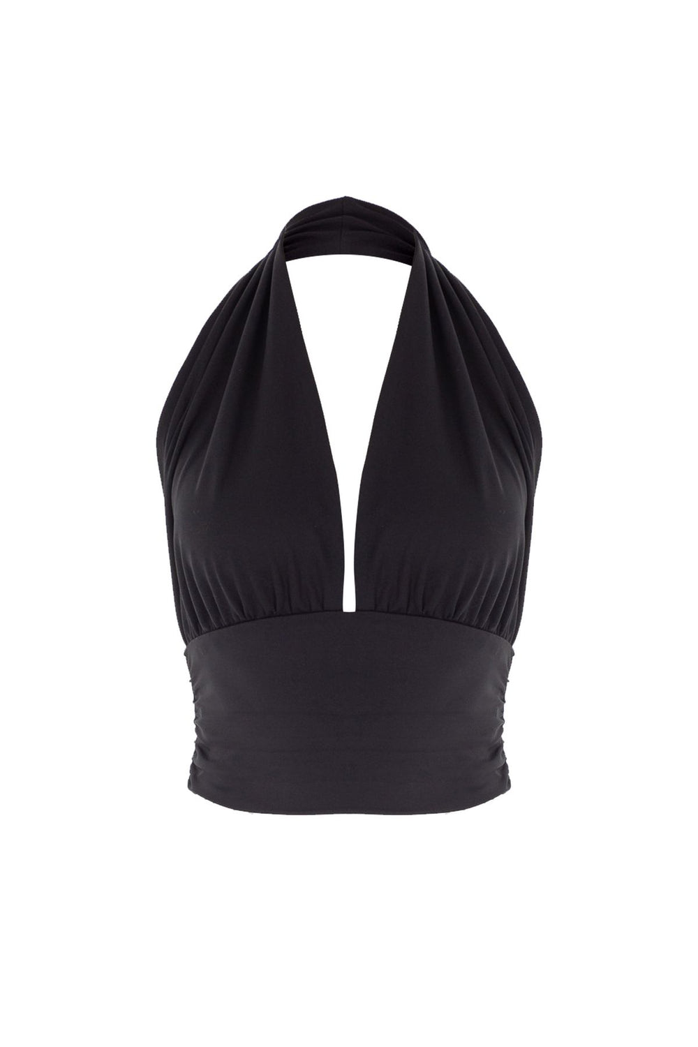 Low-cut Blouse Black