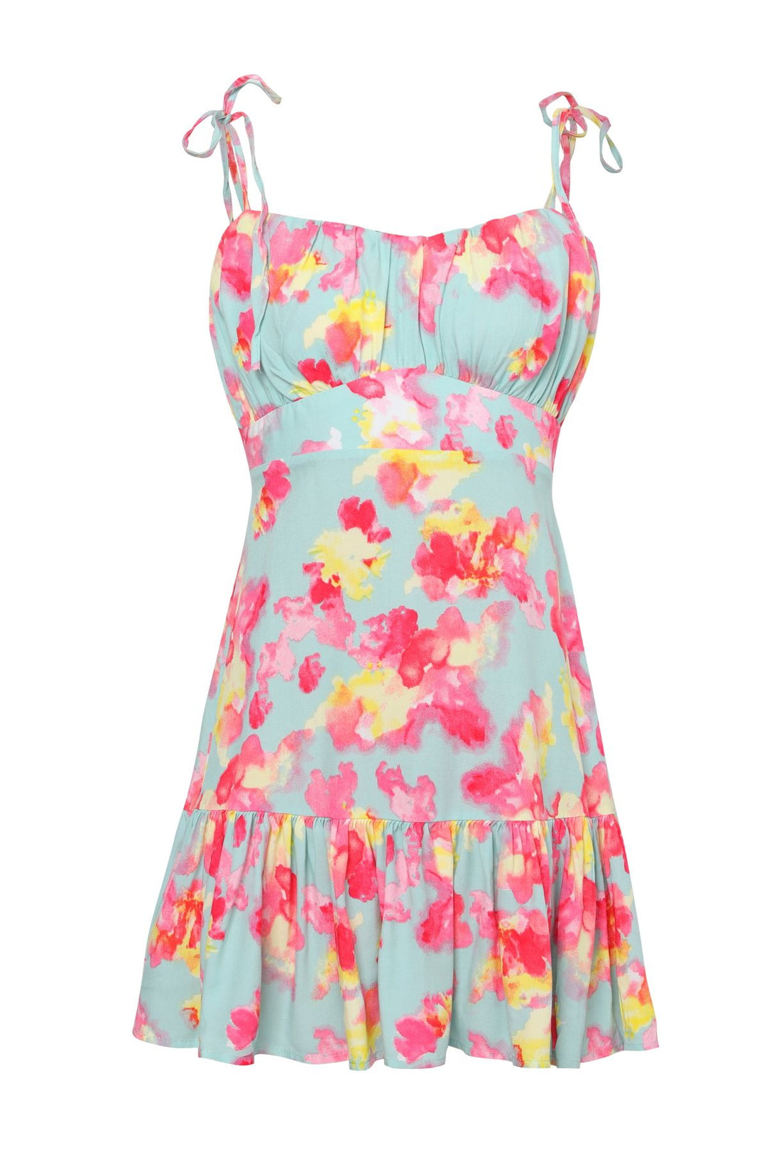 Patterned Strap Dress Pink