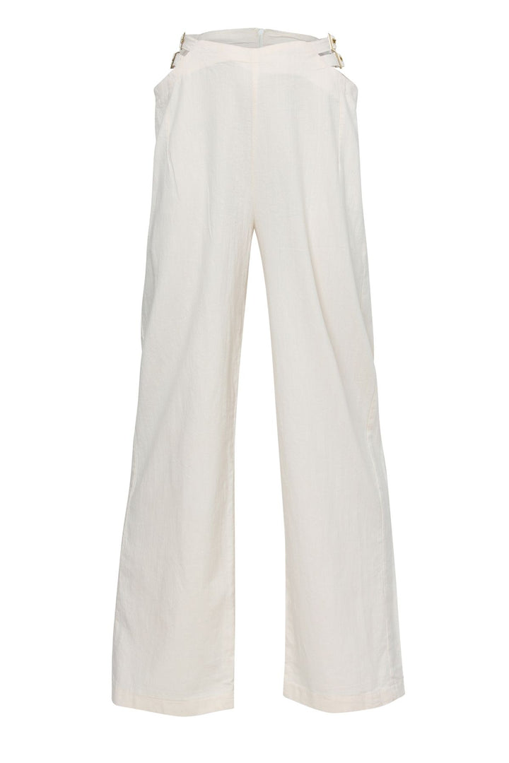 Pencere Detaylı Pantolon Naturel