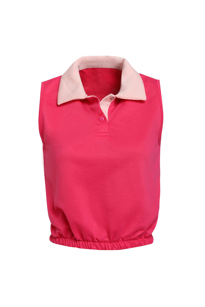 Polo Neck Blouse Fuchsia