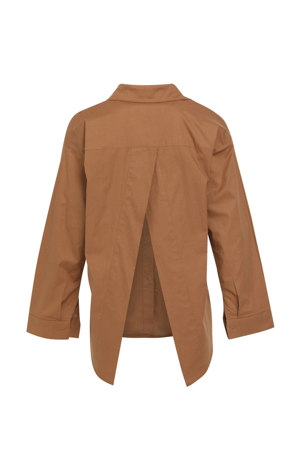 Low Back Oversize Shirt Camel