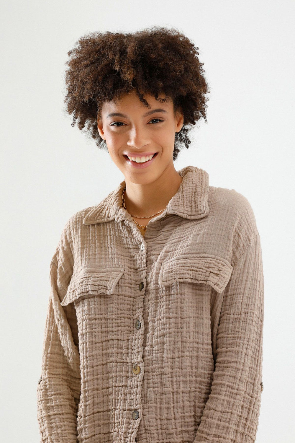 Long Sleeve Shirt Camel
