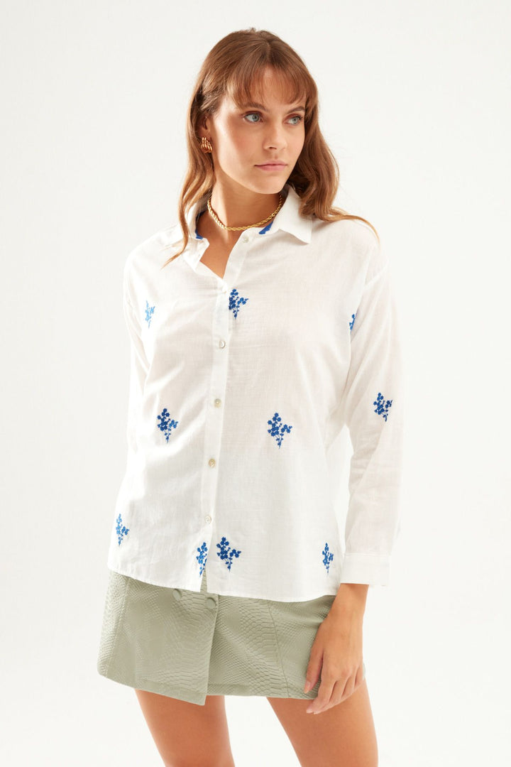 Embroidery Detailed Shirt White